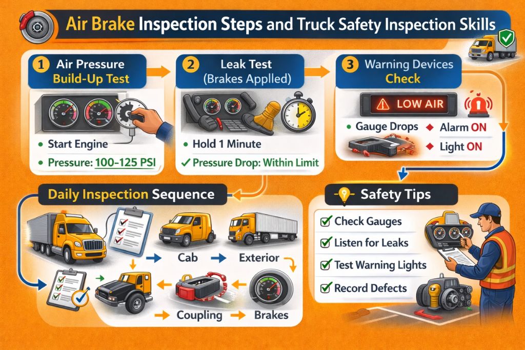 Air Brake Inspection Steps